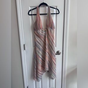A.B.S. Allen Schwartz Multicolor Striped Deep V Halter
Dress Size 2 NWT